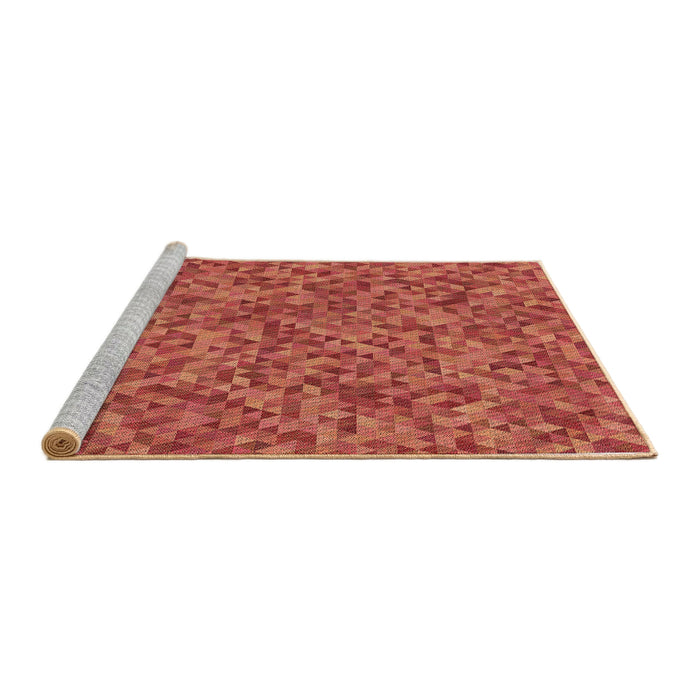 Sideview of Machine Washable Transitional Bright Orange Rug, wshpat3802brn