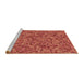 Sideview of Machine Washable Transitional Bright Orange Rug, wshpat3802brn