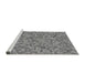 Sideview of Machine Washable Transitional Gray Rug, wshpat3802gry