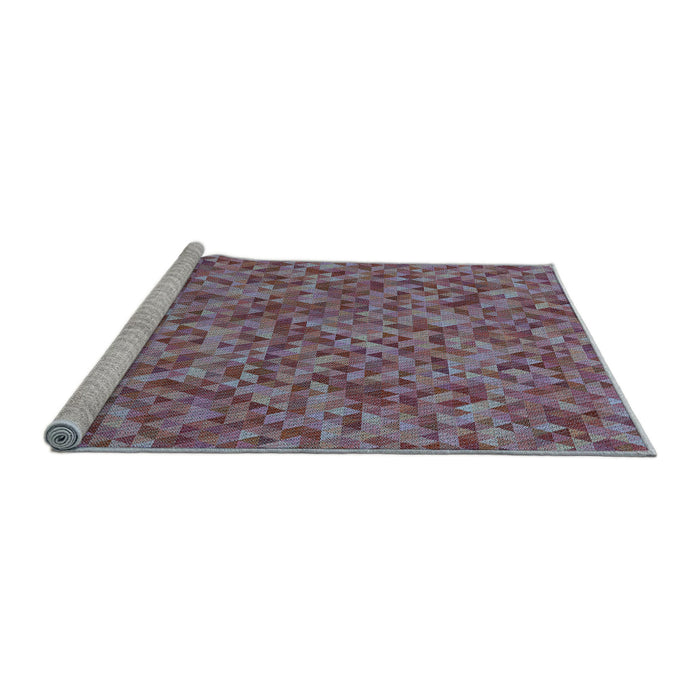 Sideview of Machine Washable Transitional Lavender Purple Rug, wshpat3802lblu