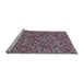 Sideview of Machine Washable Transitional Lavender Purple Rug, wshpat3802lblu