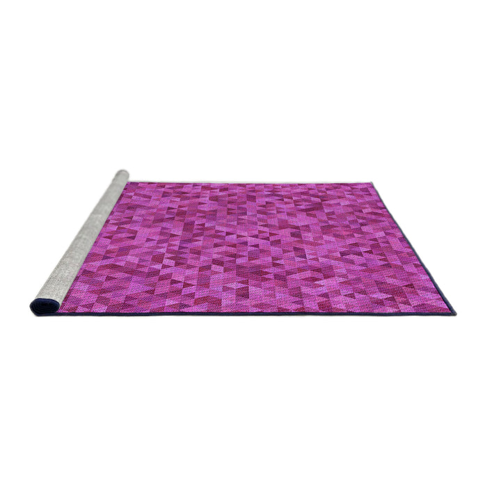 Sideview of Machine Washable Transitional Deep Pink Rug, wshpat3802pur