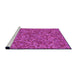 Sideview of Machine Washable Transitional Deep Pink Rug, wshpat3802pur