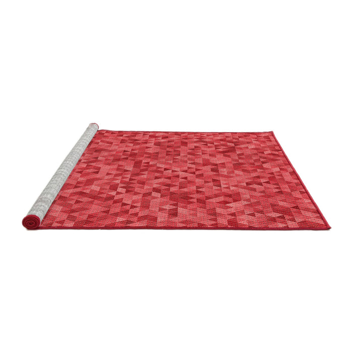 Sideview of Machine Washable Transitional Red Rug, wshpat3802rd
