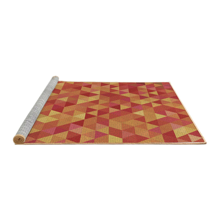 Sideview of Machine Washable Transitional Orange Rug, wshpat3803brn