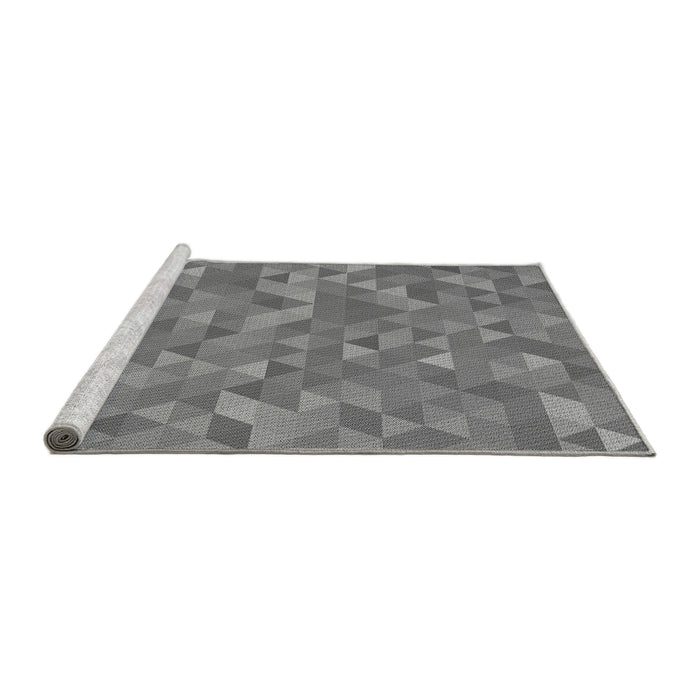 Sideview of Machine Washable Transitional Gray Rug, wshpat3803gry