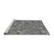 Sideview of Machine Washable Transitional Gray Rug, wshpat3803gry