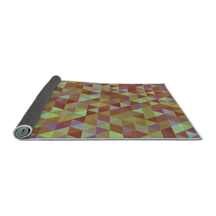 Thickness of Patterned Chestnut Red Rug, pat3803lblu