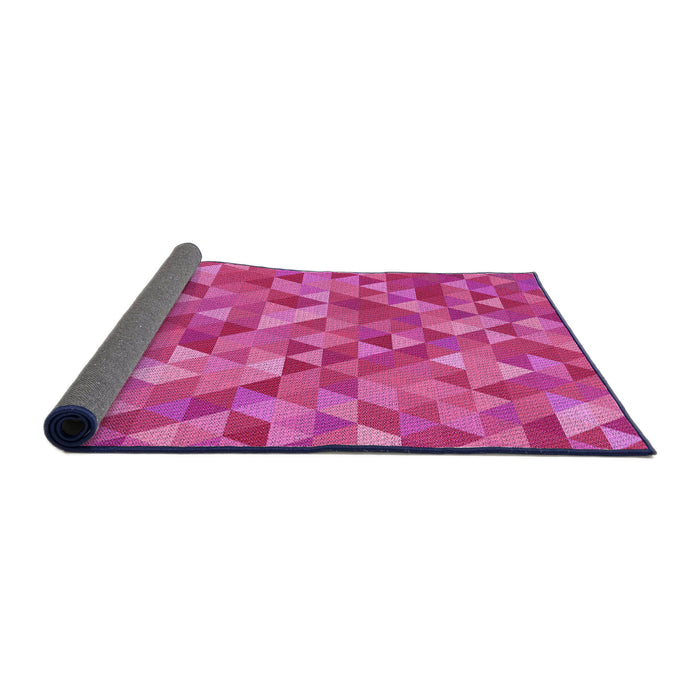 Thickness of Patterned Deep Pink Rug, pat3803pur