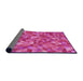 Thickness of Patterned Deep Pink Rug, pat3803pur