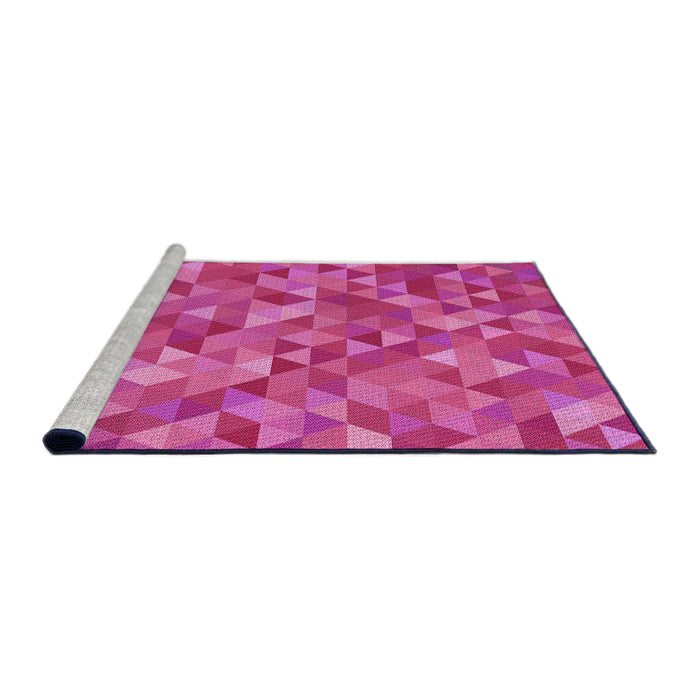Sideview of Machine Washable Transitional Deep Pink Rug, wshpat3803pur