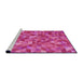 Sideview of Machine Washable Transitional Deep Pink Rug, wshpat3803pur
