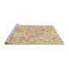 Sideview of Machine Washable Transitional Brown Sand Brown Rug, wshpat3804brn