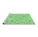 Sideview of Machine Washable Transitional Jade Green Rug, wshpat3804grn