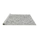 Sideview of Machine Washable Transitional Dark Gray Rug, wshpat3804gry