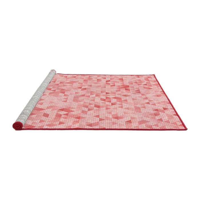 Sideview of Machine Washable Transitional Pink Rug, wshpat3804rd
