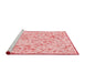 Sideview of Machine Washable Transitional Pink Rug, wshpat3804rd