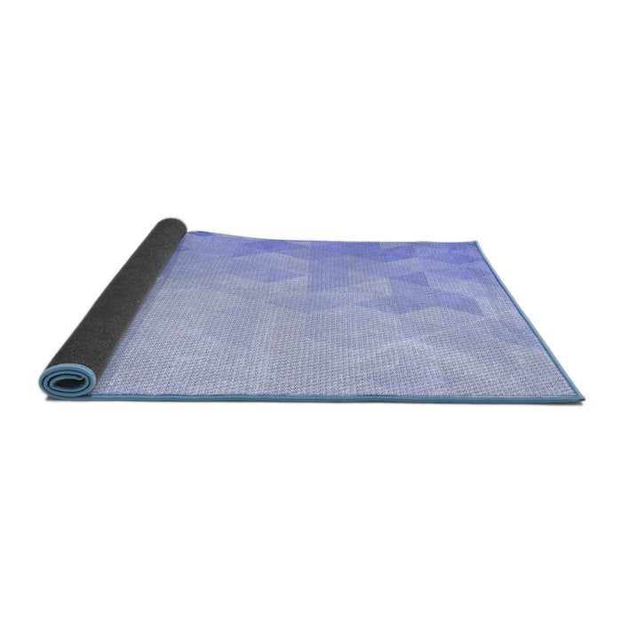 Thickness of Patterned Sky Blue Rug, pat3805blu