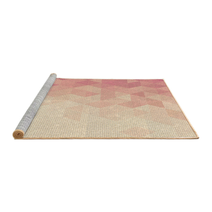 Sideview of Machine Washable Transitional Orange Rug, wshpat3805brn