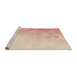 Sideview of Machine Washable Transitional Orange Rug, wshpat3805brn