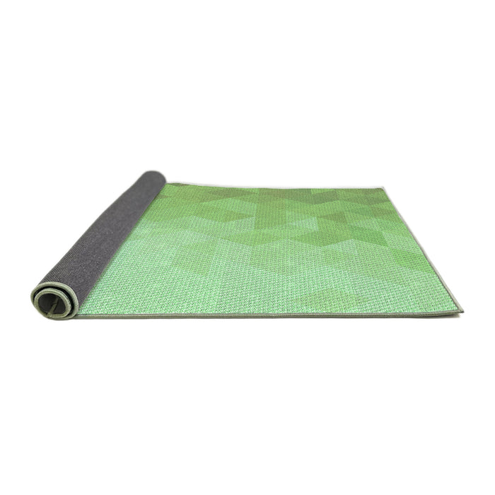 Thickness of Patterned Green Rug, pat3805grn
