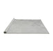 Sideview of Machine Washable Transitional Cloud Gray Rug, wshpat3805gry