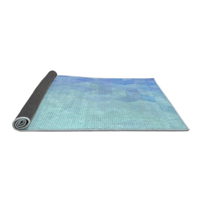 Thickness of Patterned Crystal Blue Rug, pat3805lblu
