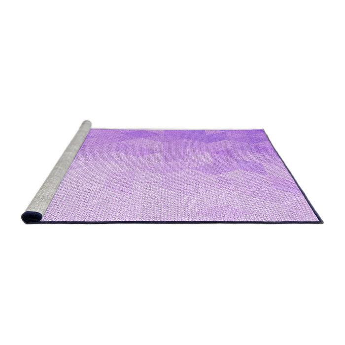 Sideview of Machine Washable Transitional Purple Rug, wshpat3805pur