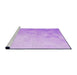 Sideview of Machine Washable Transitional Purple Rug, wshpat3805pur