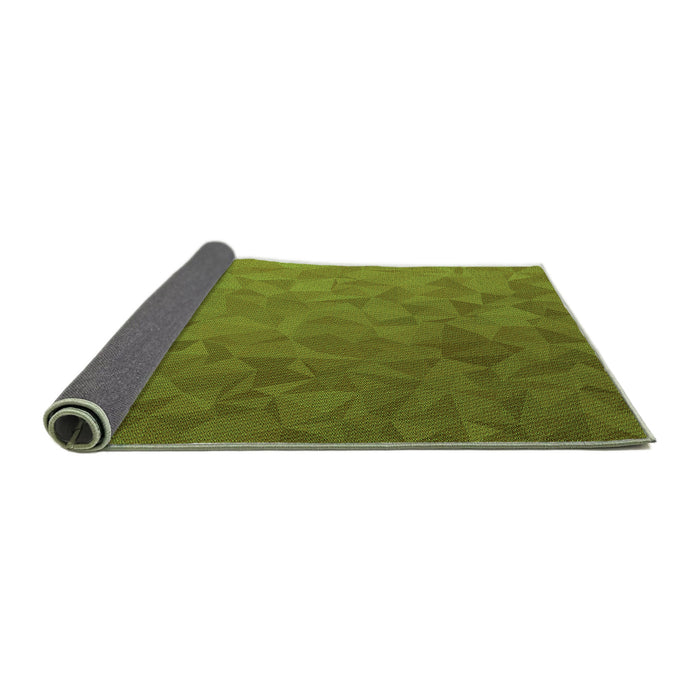 Thickness of Patterned Pistachio Green Rug, pat3806grn