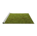 Sideview of Machine Washable Transitional Pistachio Green Rug, wshpat3806grn