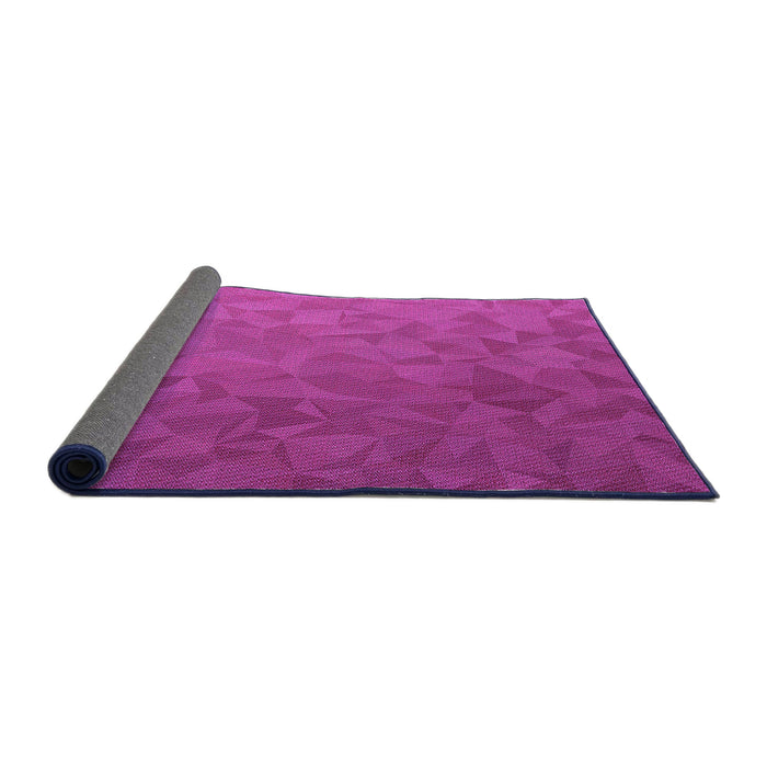 Thickness of Patterned Deep Pink Rug, pat3806pur