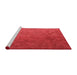 Sideview of Machine Washable Transitional Red Rug, wshpat3806rd