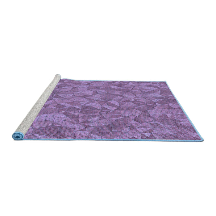 Sideview of Machine Washable Transitional French Lilac Purple Rug, wshpat3807blu