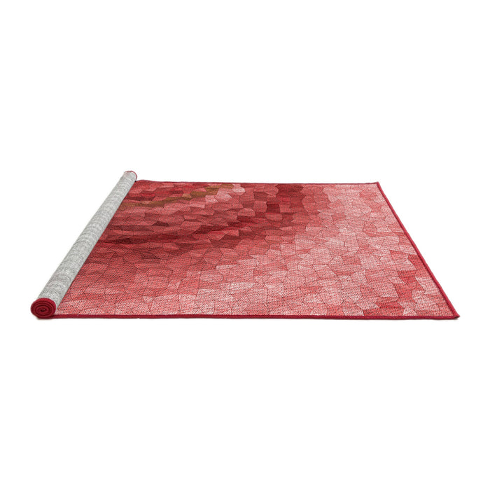 Sideview of Machine Washable Transitional Red Rug, wshpat3808rd