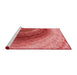 Sideview of Machine Washable Transitional Red Rug, wshpat3808rd