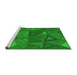 Sideview of Machine Washable Transitional Green Rug, wshpat3809grn