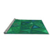 Sideview of Machine Washable Transitional Spring Green Rug, wshpat3809lblu