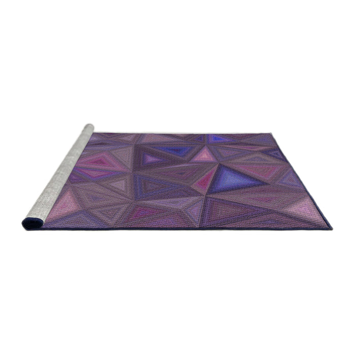 Sideview of Machine Washable Transitional Purple Rug, wshpat3809pur