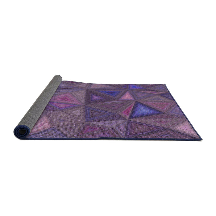 Thickness of Patterned Purple Rug, pat3809pur