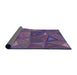 Thickness of Patterned Purple Rug, pat3809pur