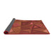 Thickness of Patterned Orange Red Orange Rug, pat3809rd