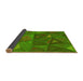 Thickness of Patterned Apple Green Rug, pat3809yw