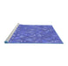 Sideview of Machine Washable Transitional Light Slate Blue Rug, wshpat3810blu