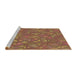Sideview of Machine Washable Transitional Chestnut Red Rug, wshpat3810brn