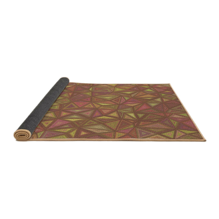Thickness of Patterned Chestnut Red Rug, pat3810brn