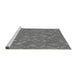 Sideview of Machine Washable Transitional Ash Gray Rug, wshpat3810gry