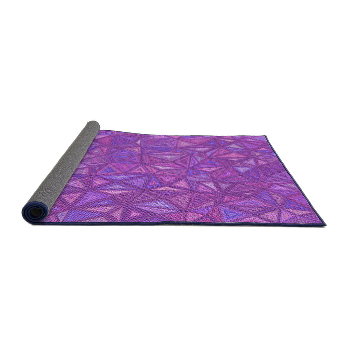 Thickness of Patterned Neon Purple Rug, pat3810pur