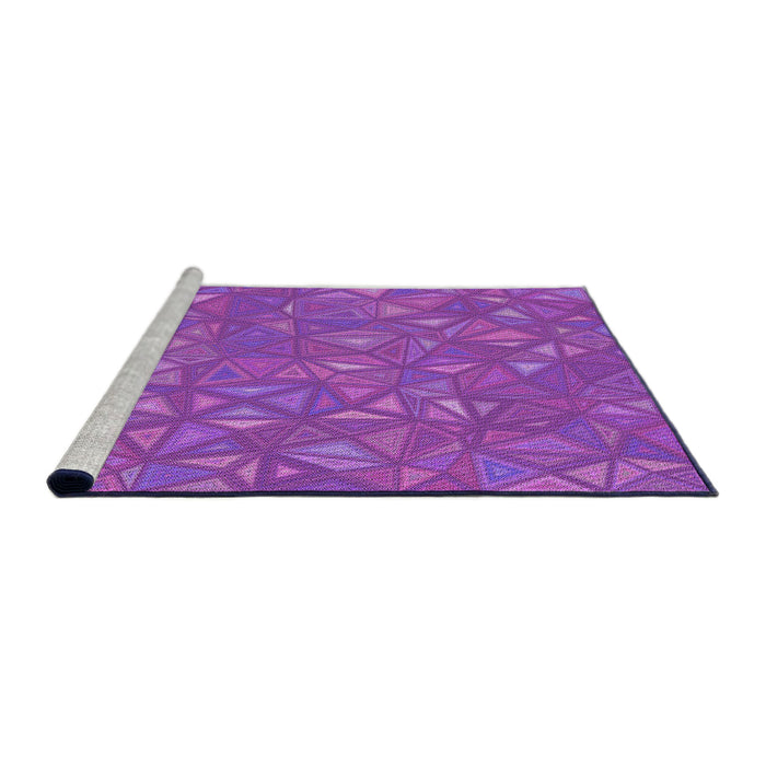 Sideview of Machine Washable Transitional Neon Purple Rug, wshpat3810pur