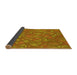 Thickness of Patterned Mahogany Brown Rug, pat3810yw